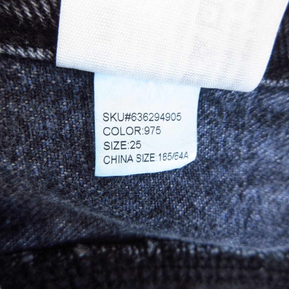 Abercrombie & Fitch Denim Skirt Womens 25/0 Black Acid Wash Button Front Mini - Picture 10 of 10